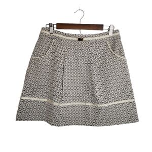 GIANNI BINI Gold Buckle Dot Pleated Fully lined Deep Pockets  Skirt Size 4